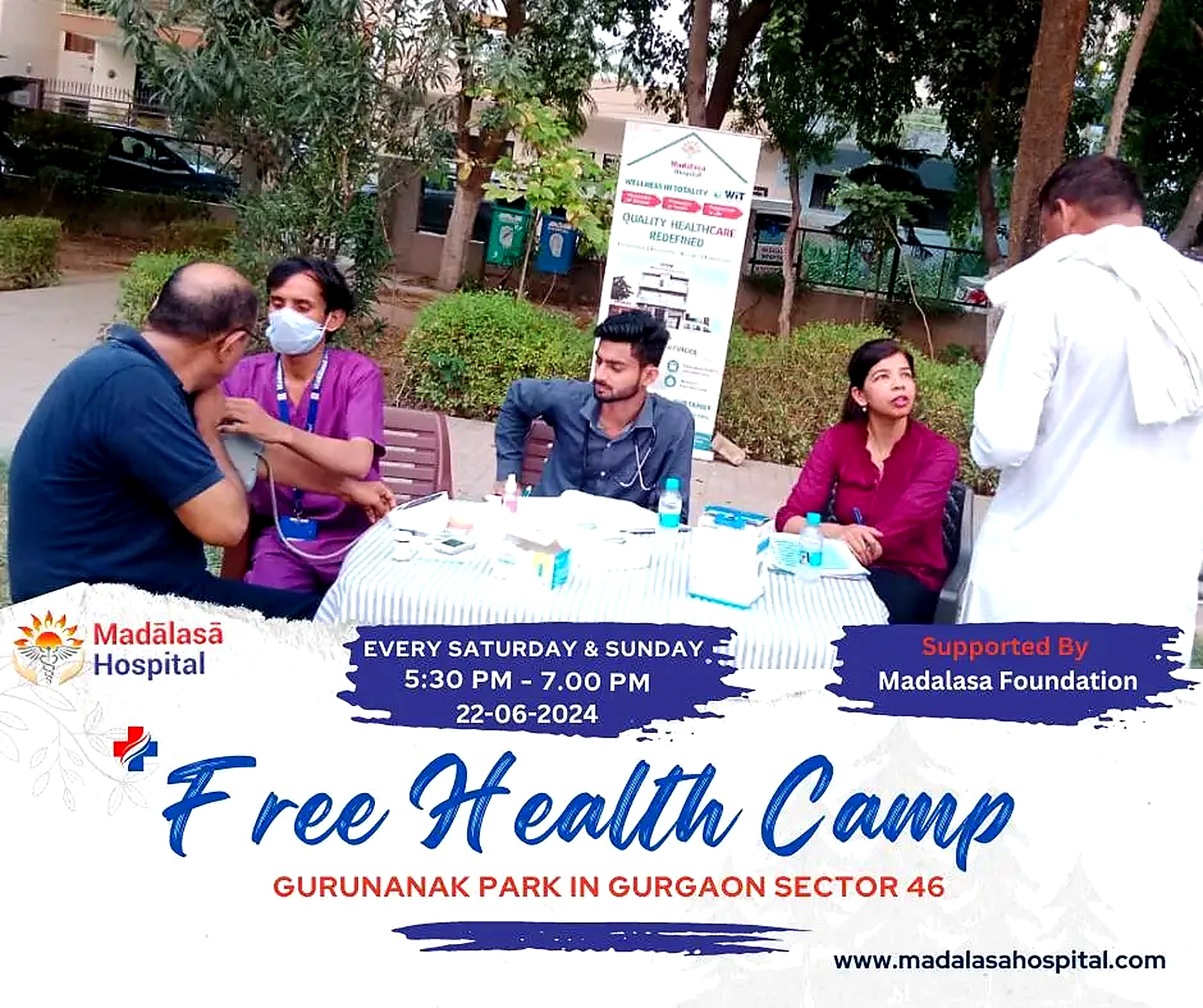 Madalasa Foundation and Madalasa Hospital healthcare initiative at a community camp